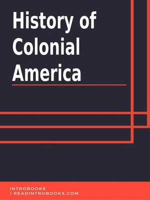 cover image of History of Colonial America